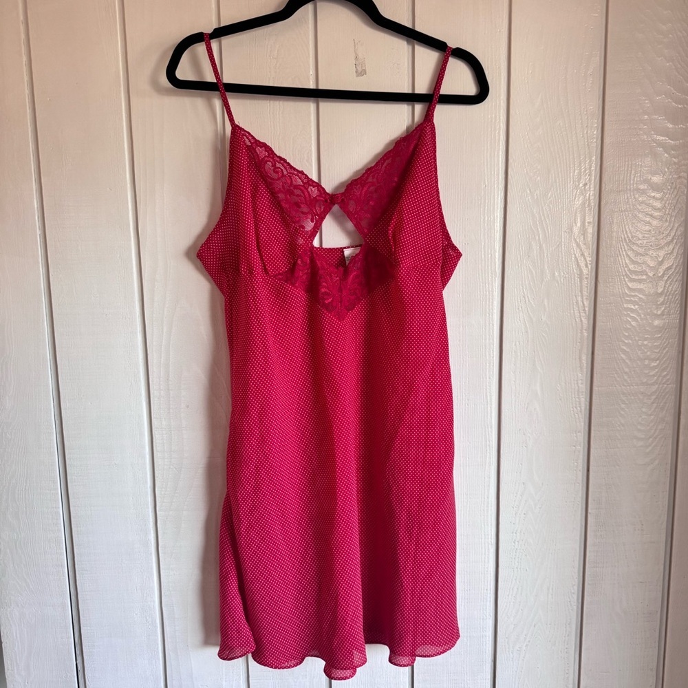 Vintage Polka Dot Lace Slip Dresss